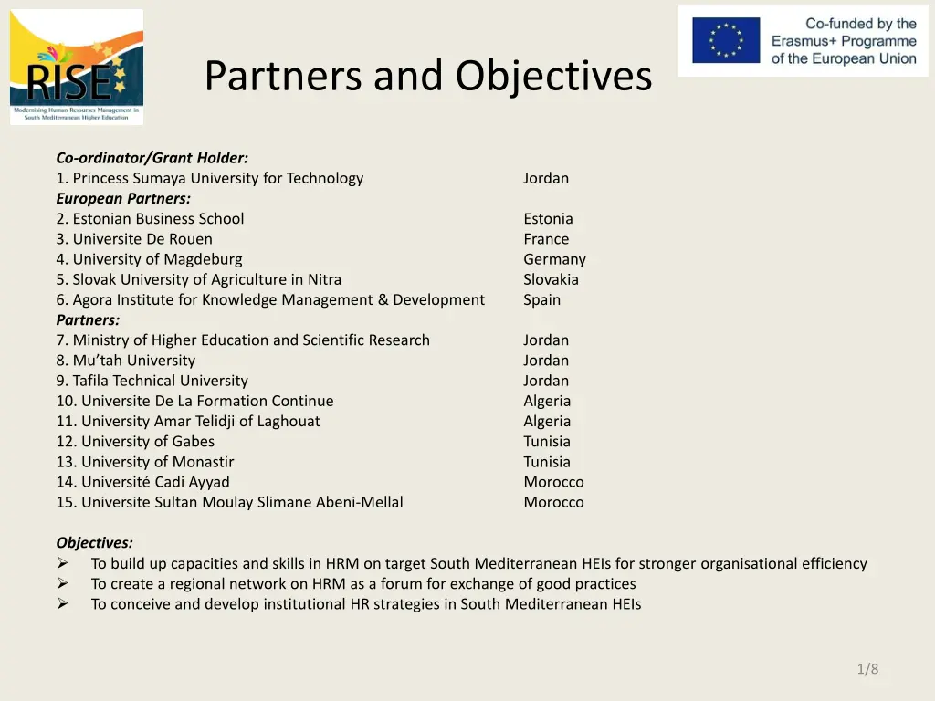 partners and objectives