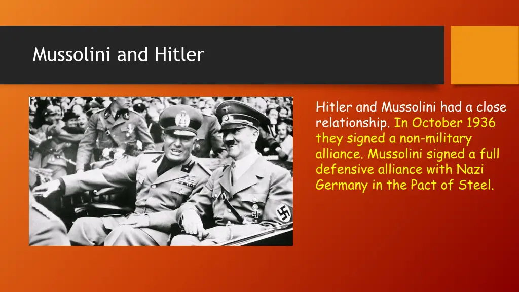 mussolini and hitler
