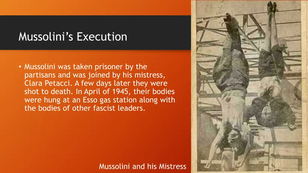 mussolini s execution