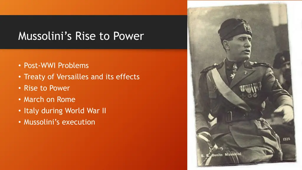 mussolini s rise to power