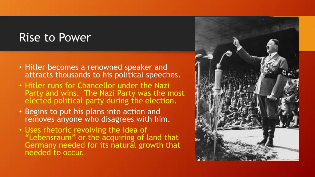 rise to power