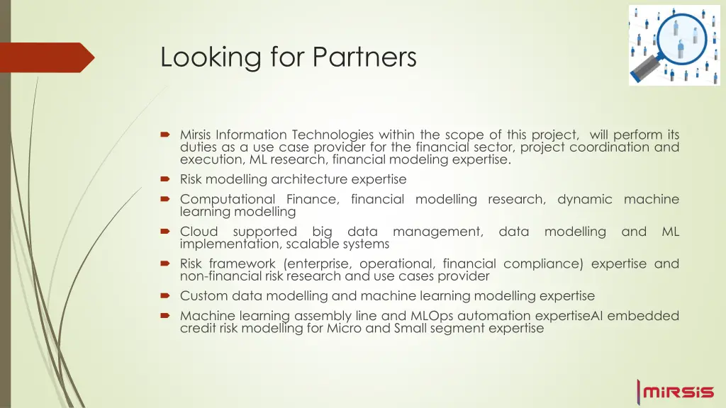 looking for partners