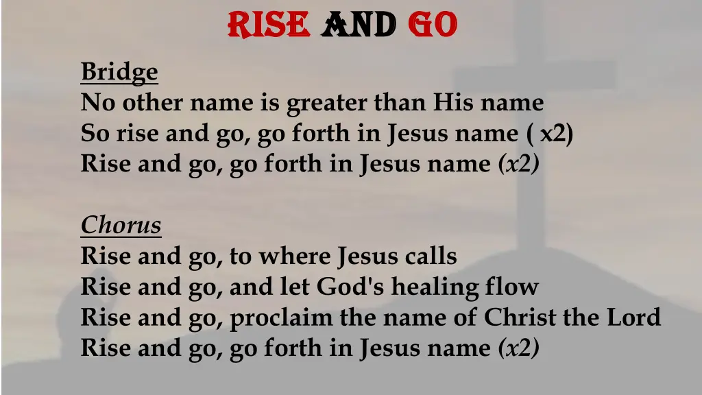 rise rise and 5
