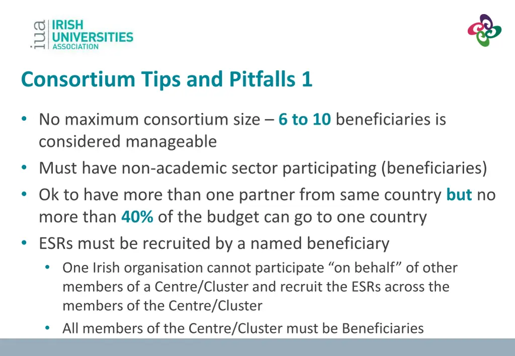 consortium tips and pitfalls 1