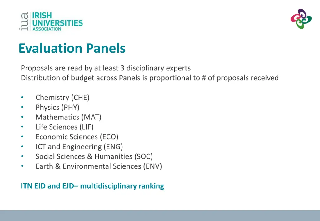 evaluation panels