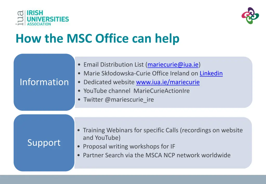 how the msc office can help