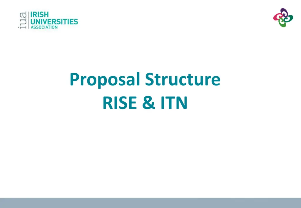 proposal structure rise itn