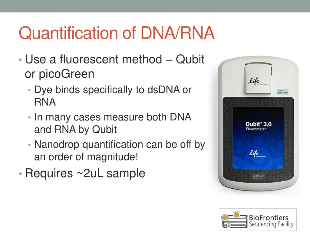 quantification of dna rna