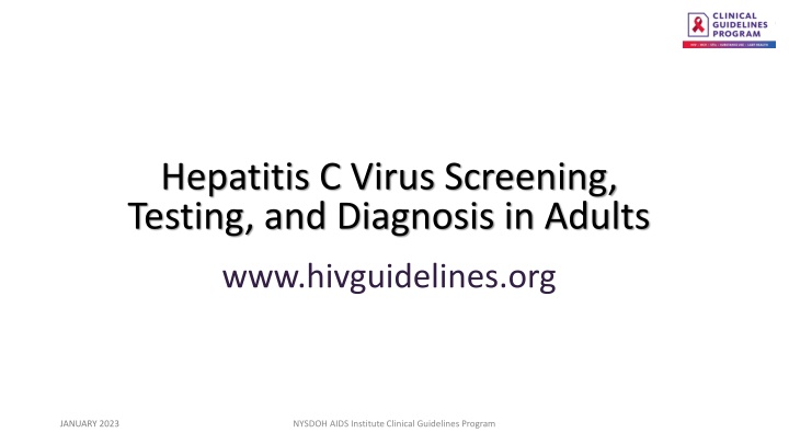 hepatitis c virus screening testing and diagnosis