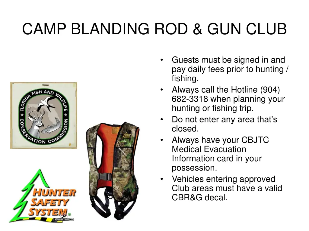 camp blanding rod gun club 9