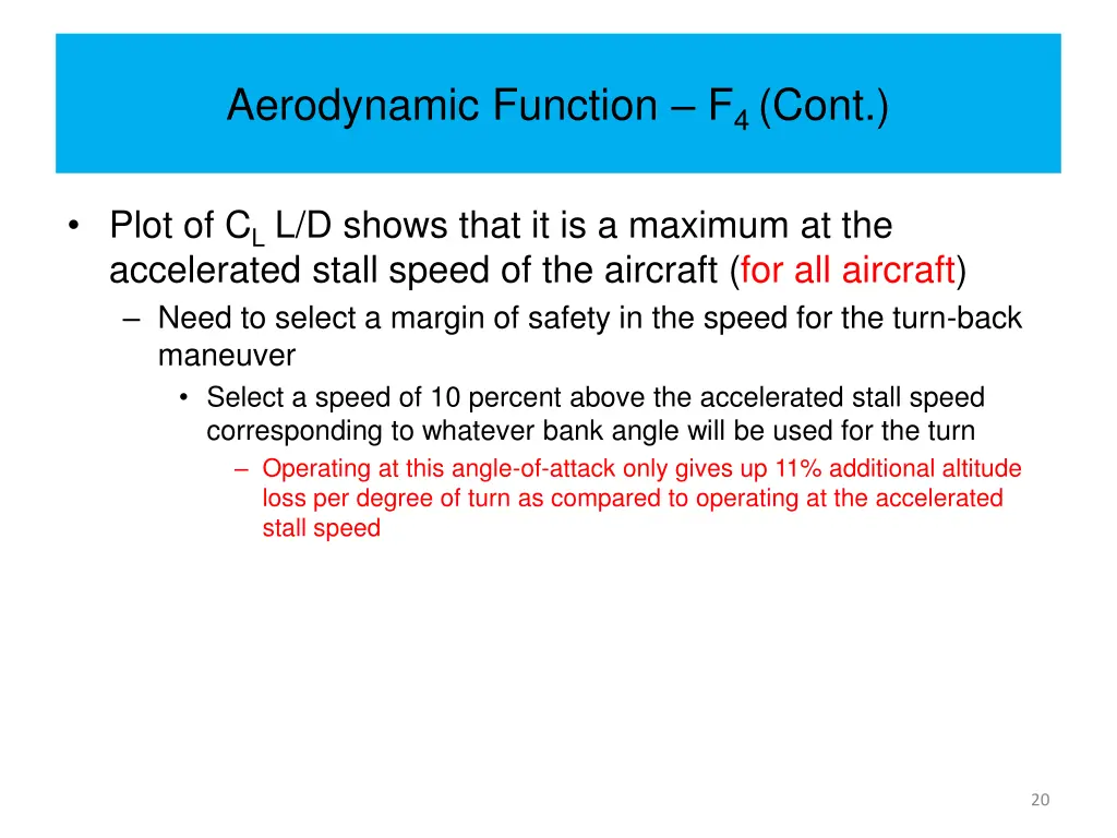 aerodynamic function f 4 cont