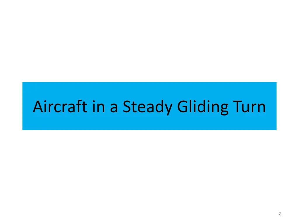 aircraft in a steady gliding turn