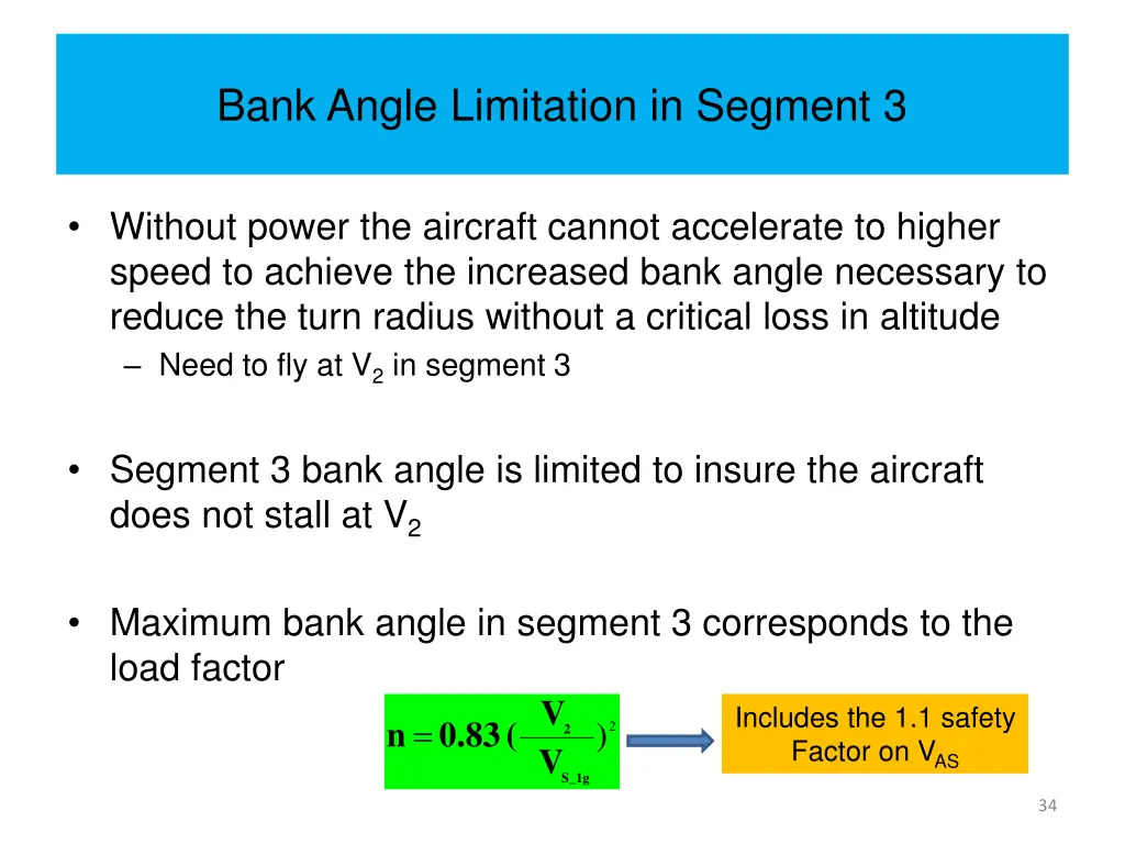 bank angle limitation in segment 3
