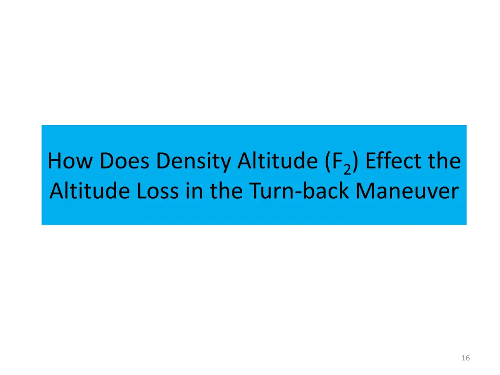 how does density altitude f 2 effect the altitude