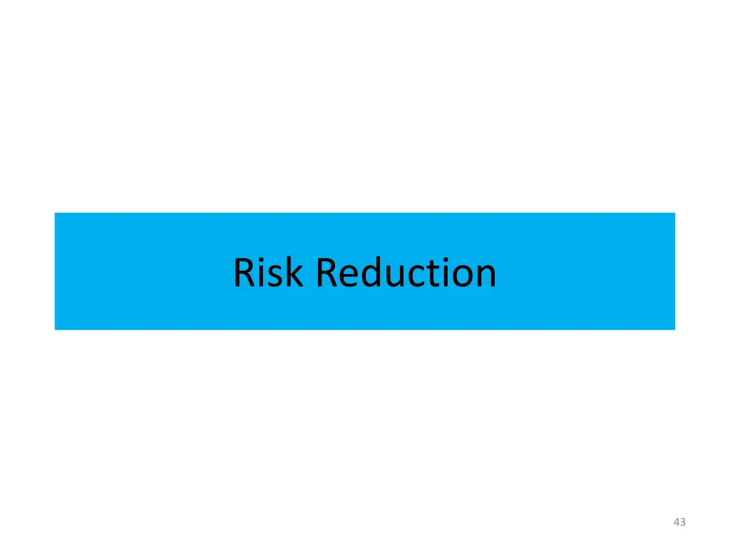 risk reduction