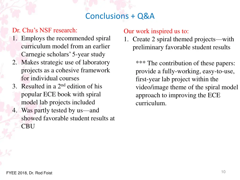 conclusions q a