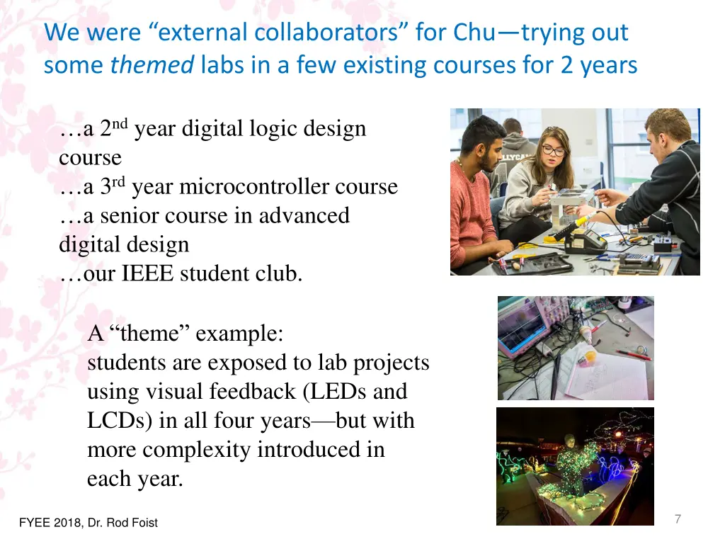 we were external collaborators for chu trying