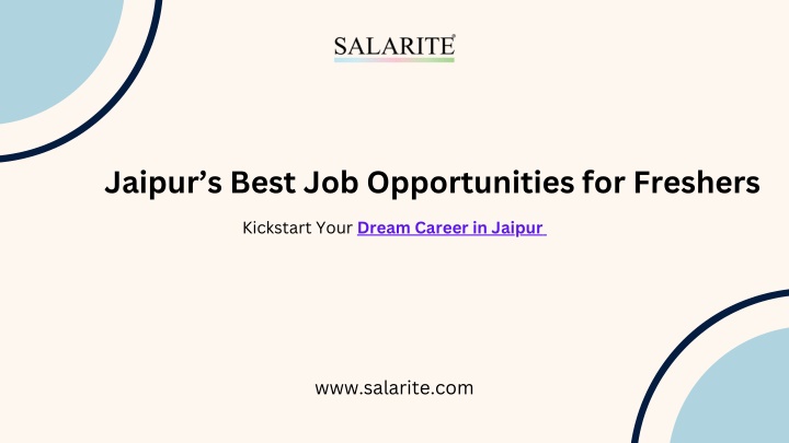 jaipur s best job opportunities for freshers