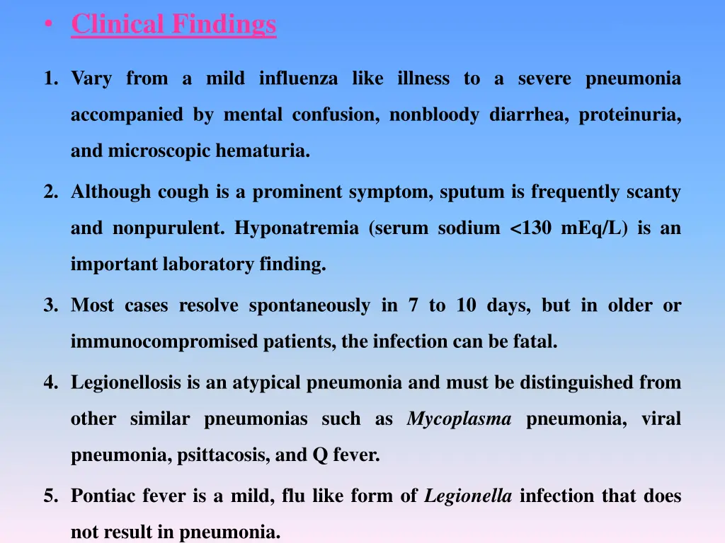 clinical findings 1