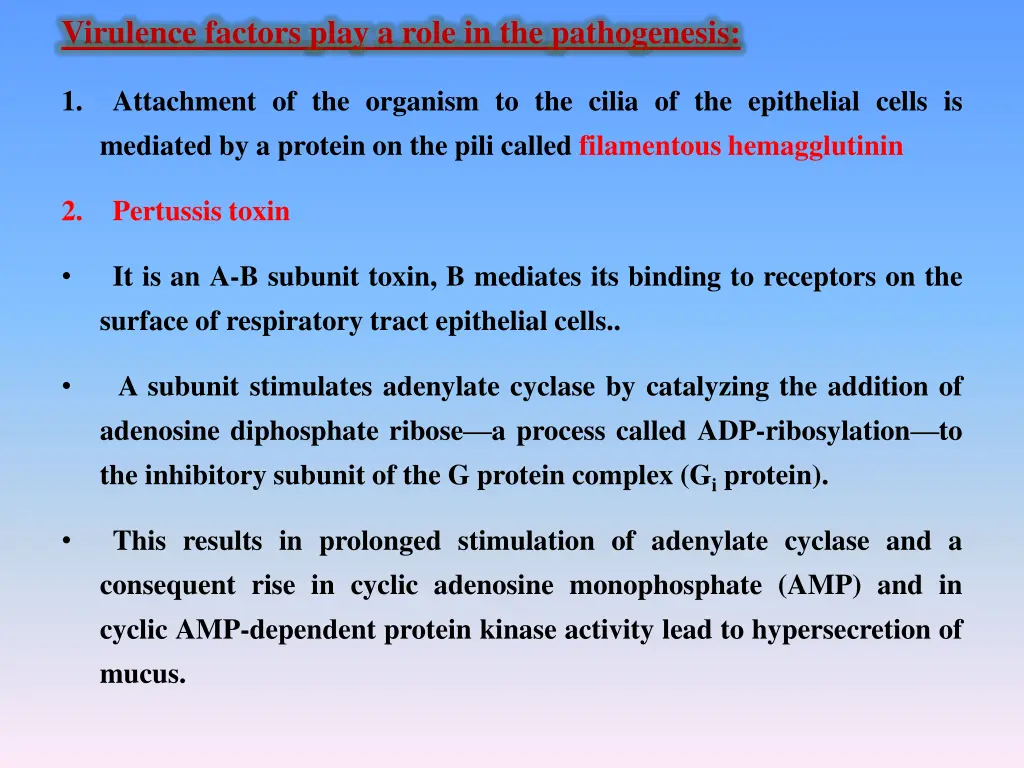 virulence factors play a role in the pathogenesis