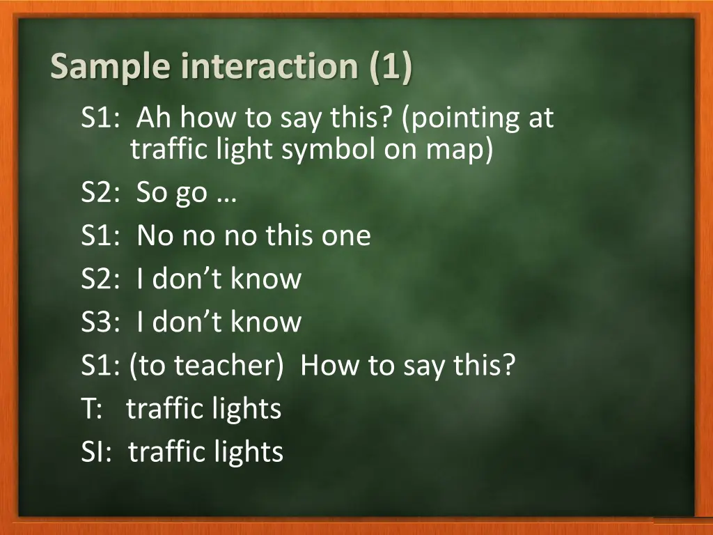 sample interaction 1 s1 ah how to say this