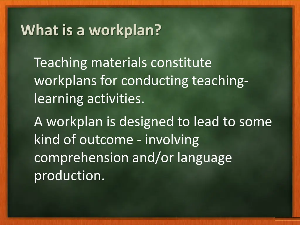 what is a workplan