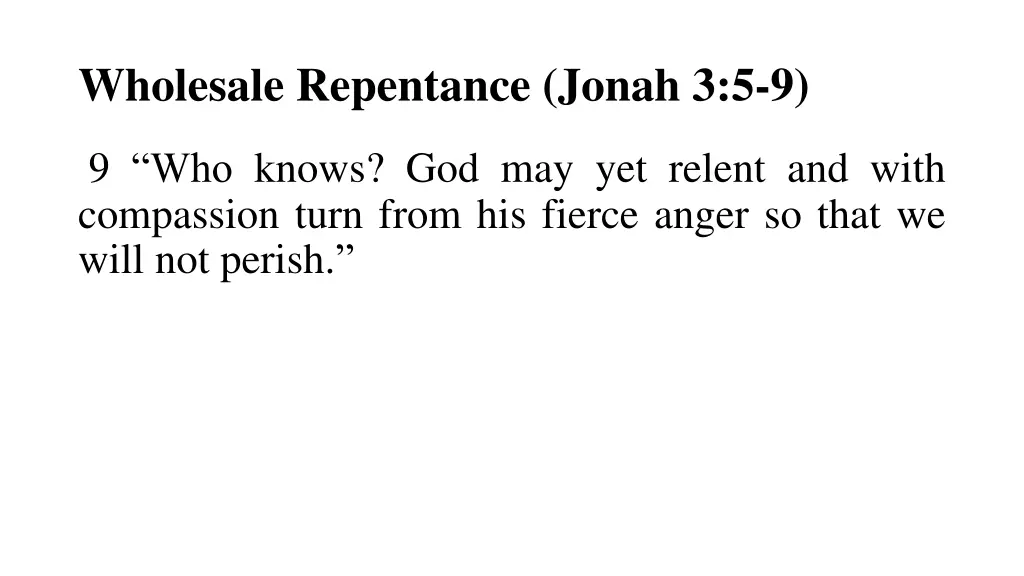 wholesale repentance jonah 3 5 9 2