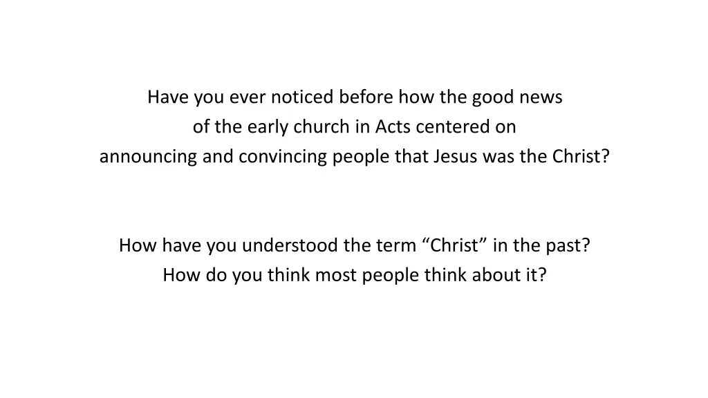have you ever noticed before how the good news