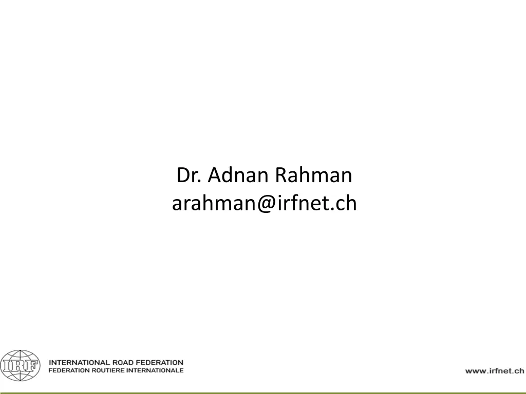 dr adnan rahman arahman@irfnet ch