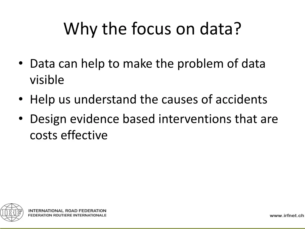 why the focus on data