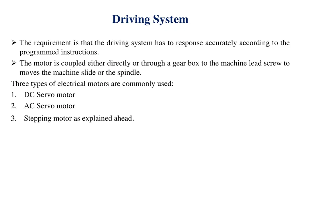 driving system