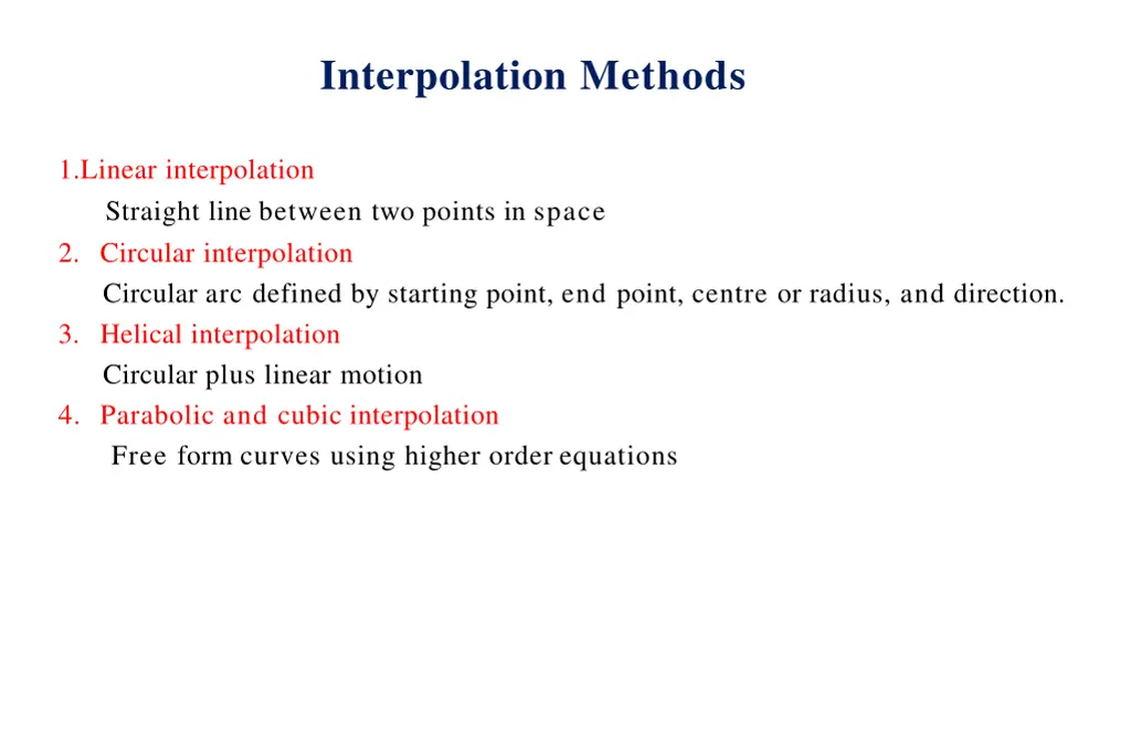 interpolation methods
