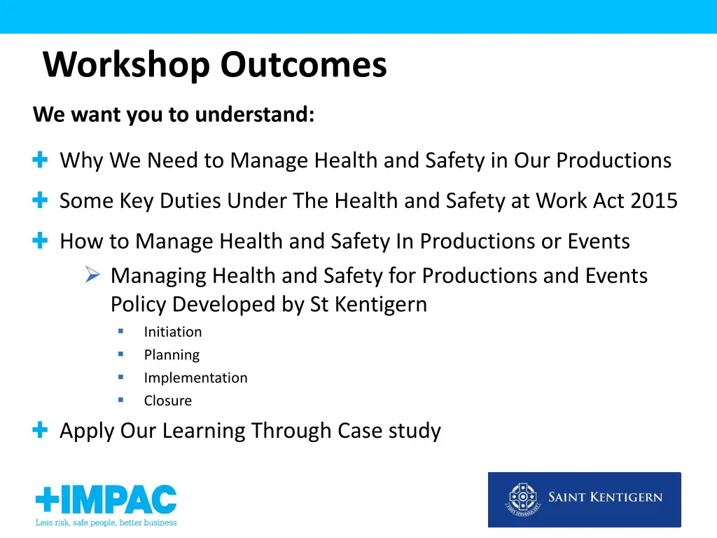 workshop outcomes