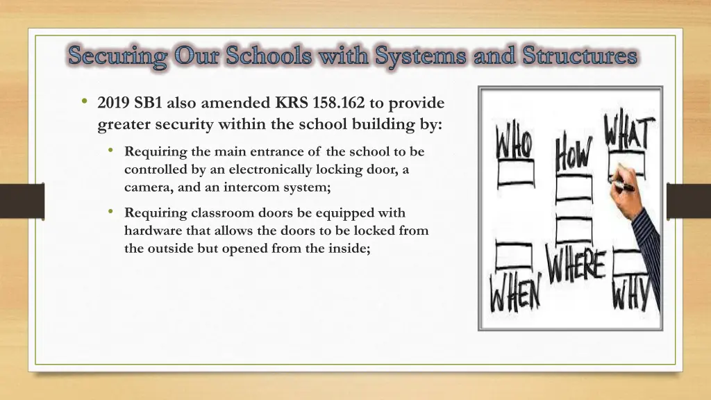 securing our schools with systems and structures