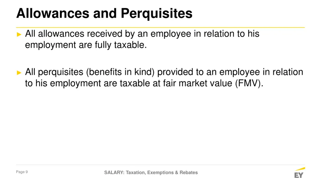 allowances and perquisites