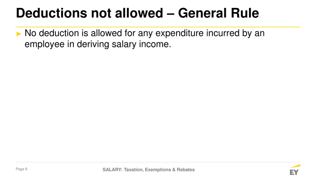 deductions not allowed general rule
