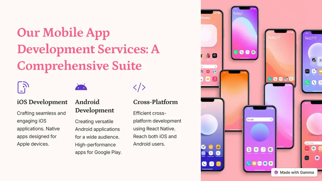 our mobile app development services