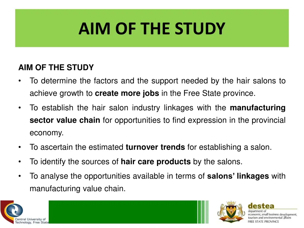 aim of the study