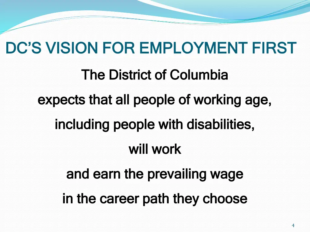 dc s vision for employment first dc s vision