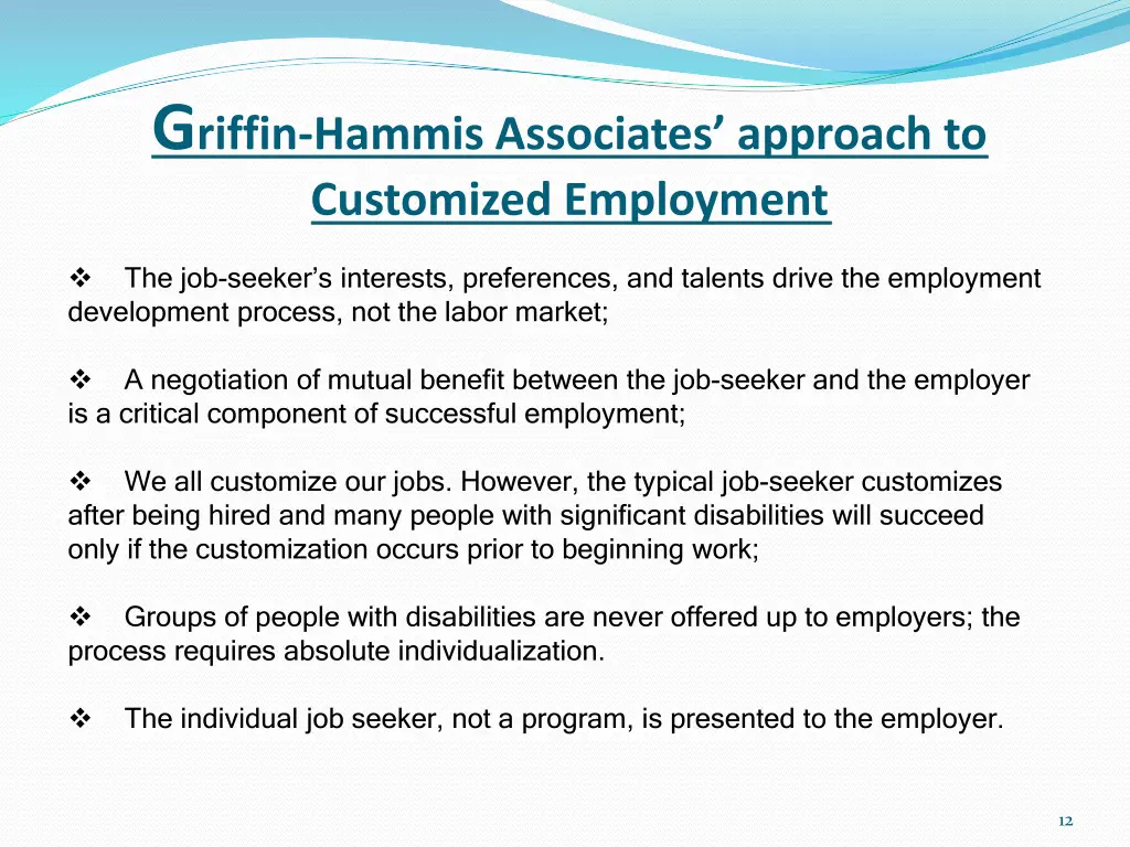 g riffin hammis associates approach to customized