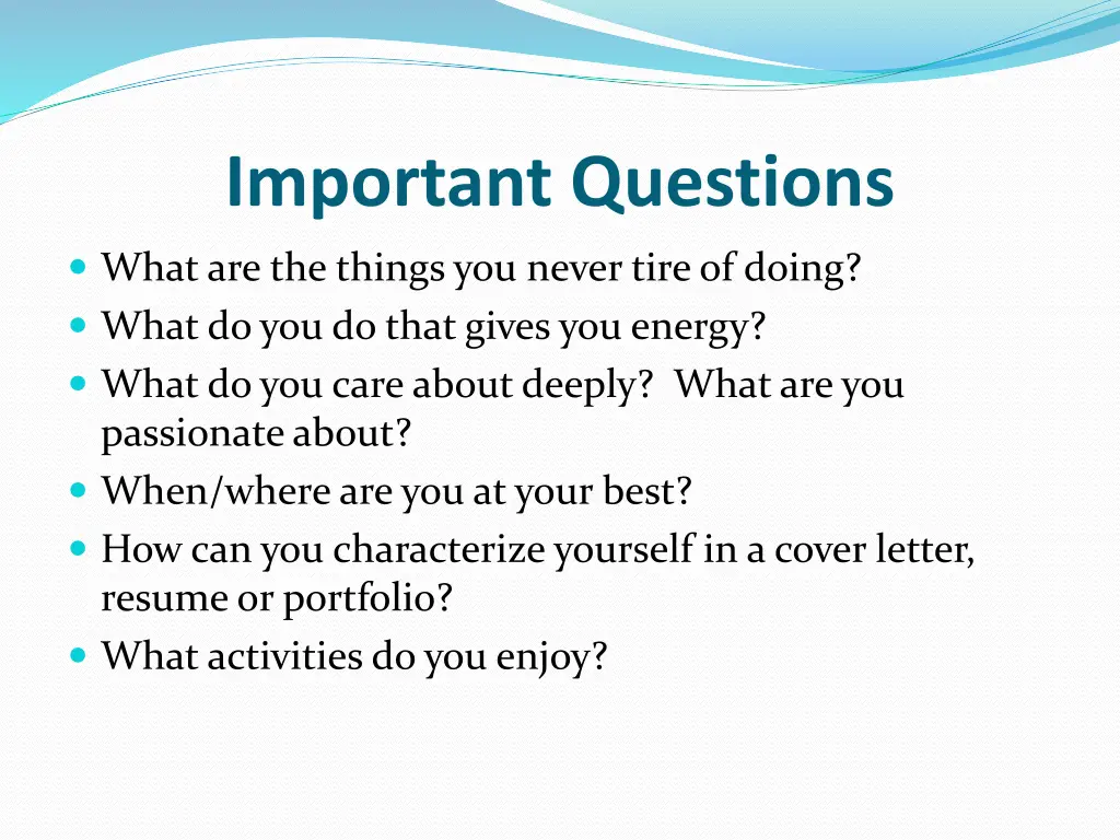 important questions