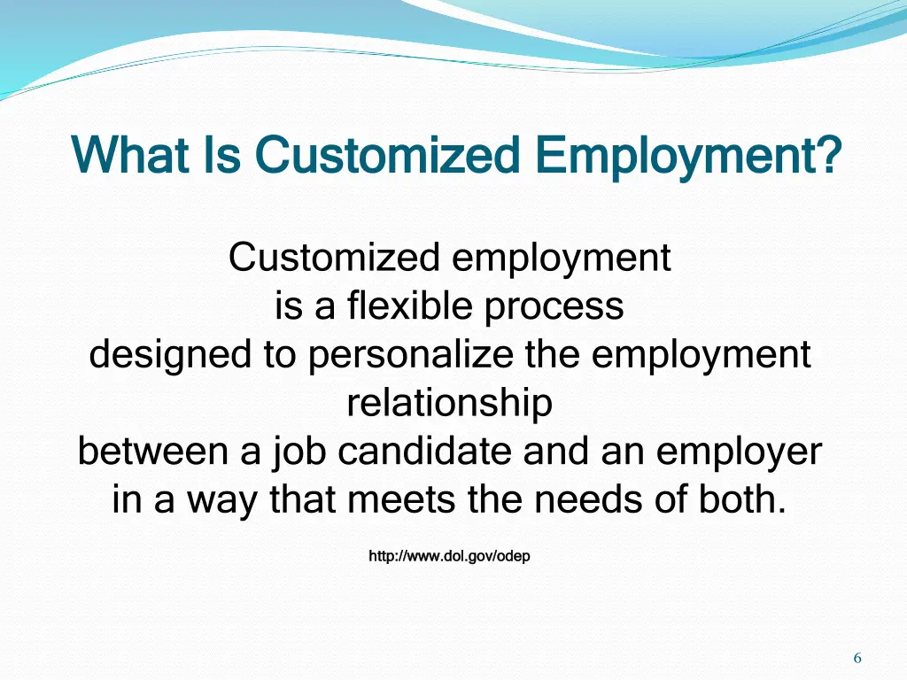 what is customized employment what is customized