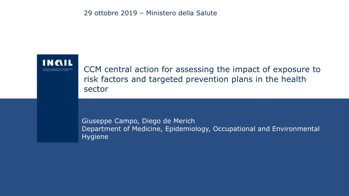 29 ottobre 2019 ministero della salute