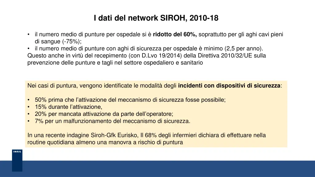 i dati del network siroh 2010 18