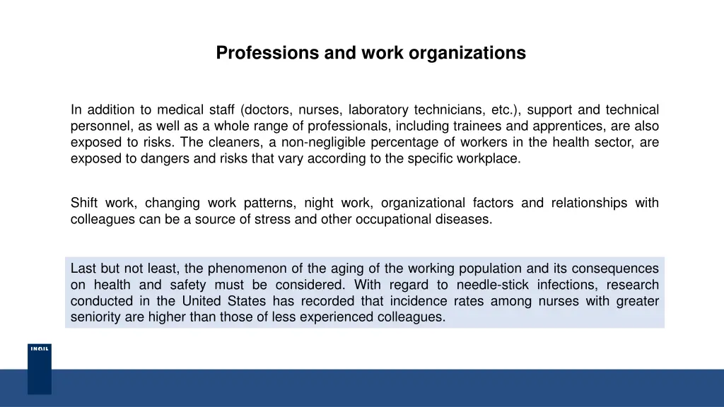 professions and work organizations