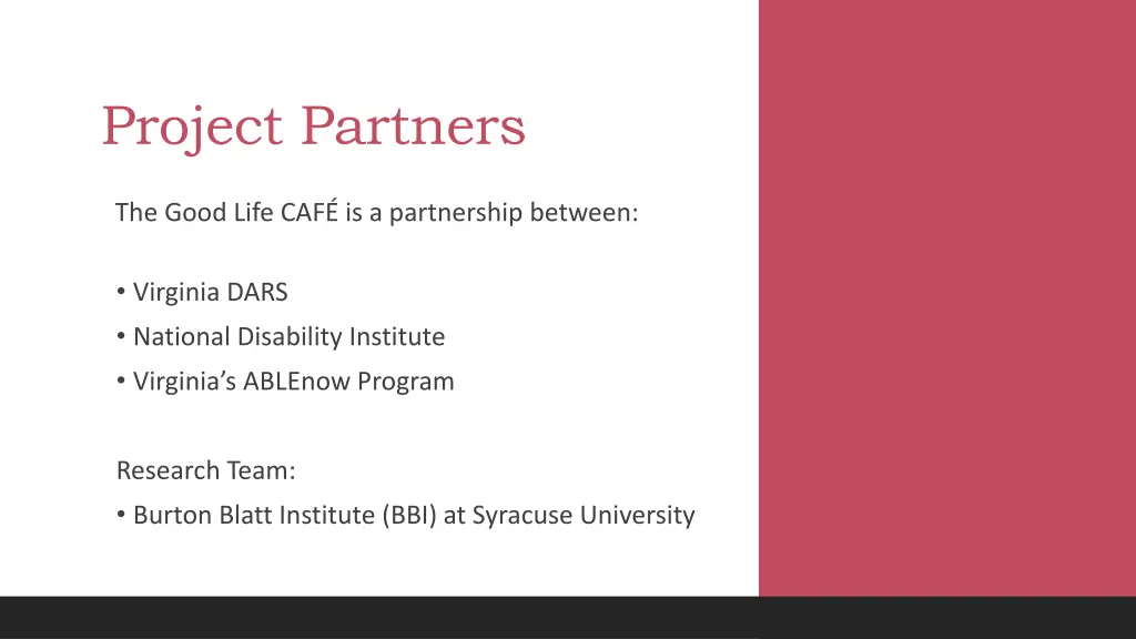 project partners