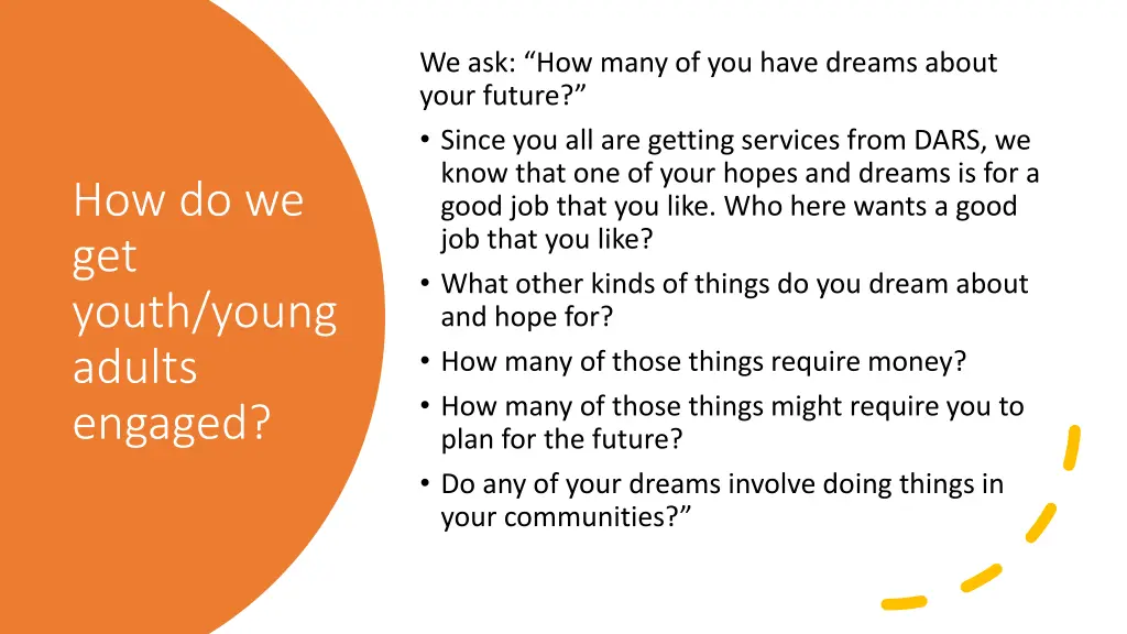 we ask how many of you have dreams about your