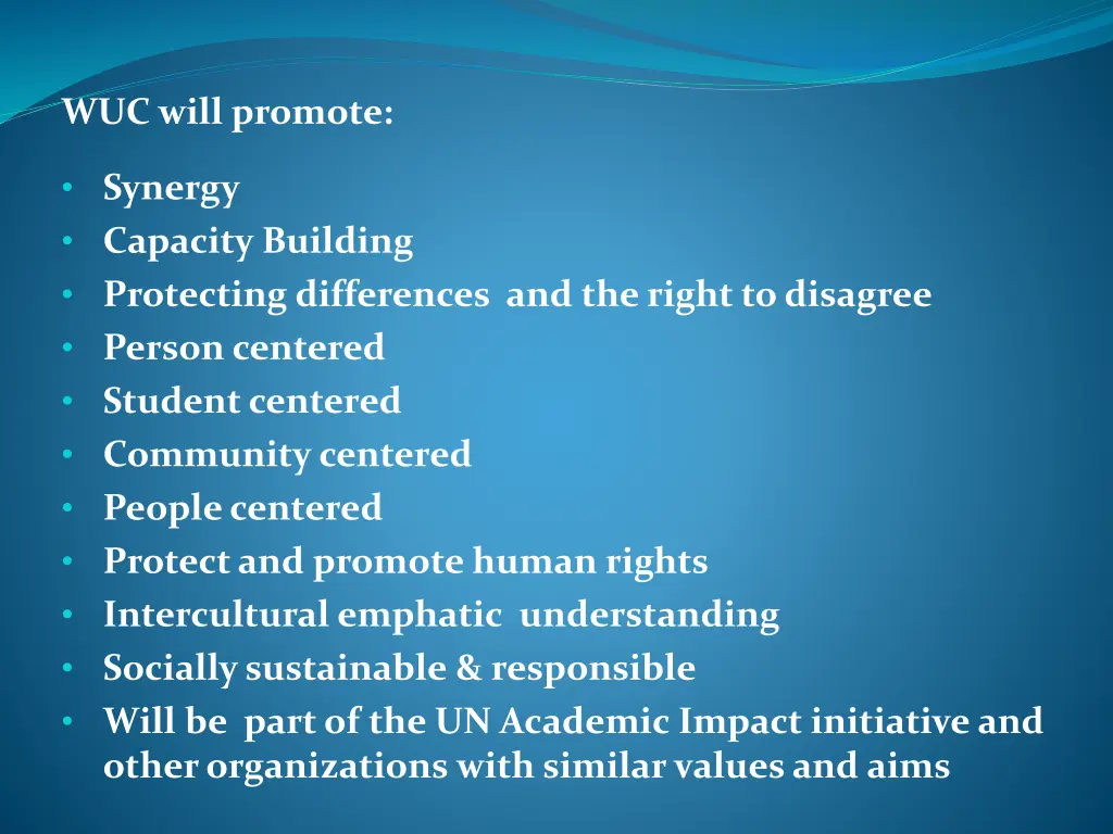wuc will promote