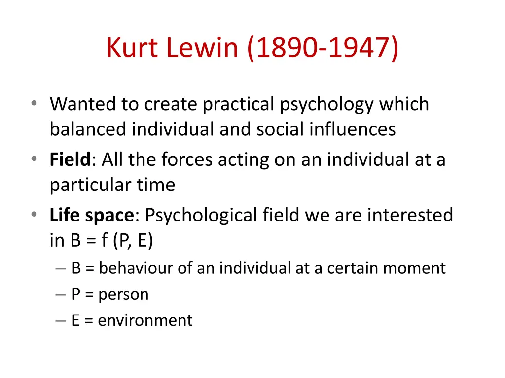 kurt lewin 1890 1947 1