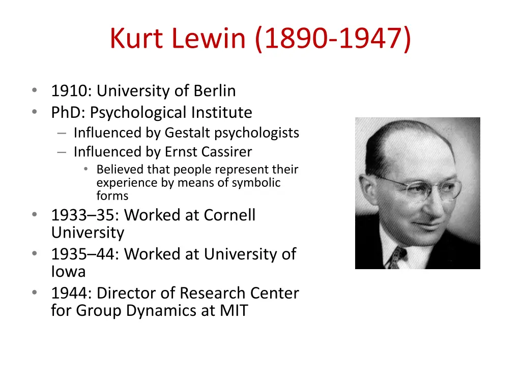 kurt lewin 1890 1947